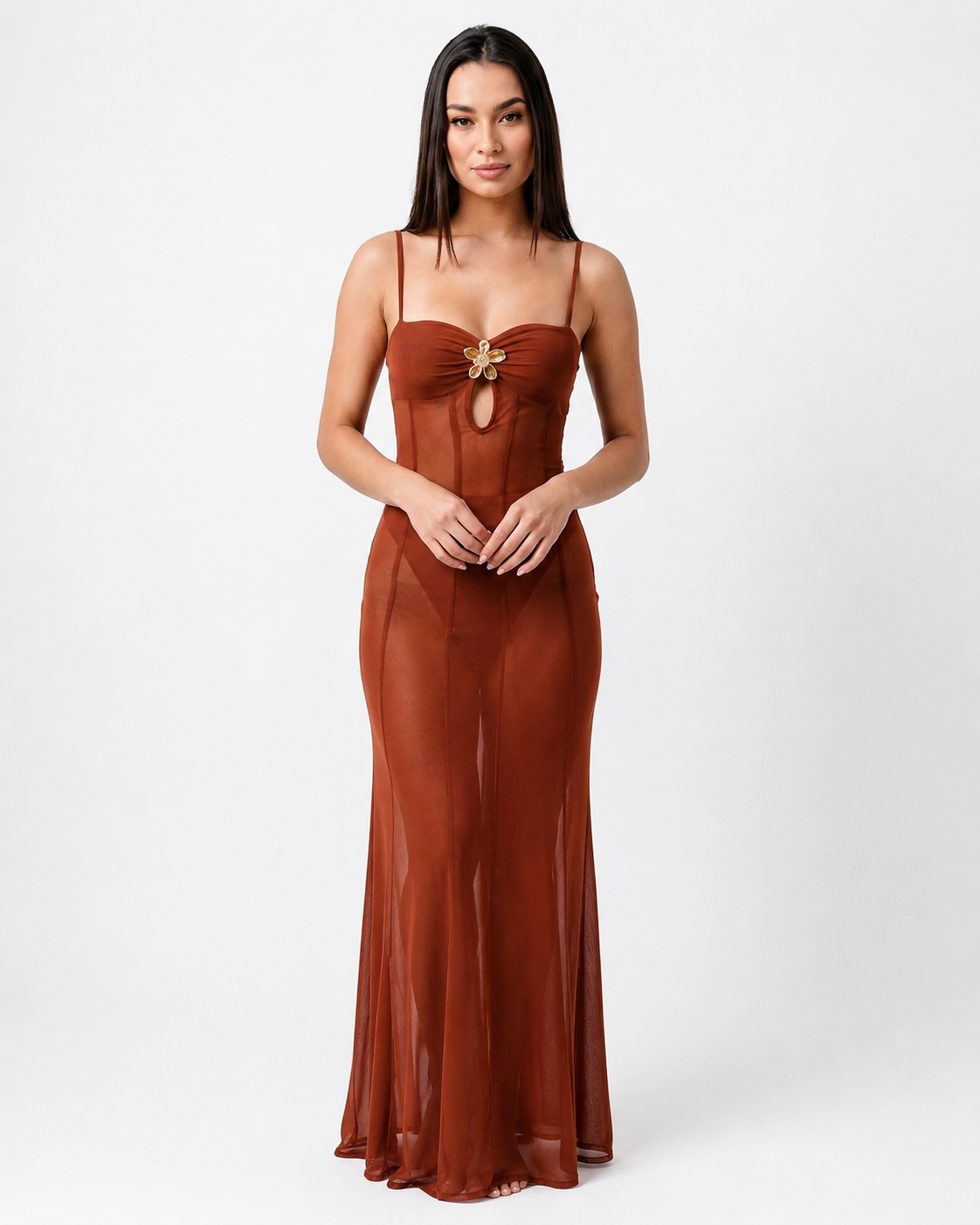 Sweetheart Neck Maxi Cami Dress